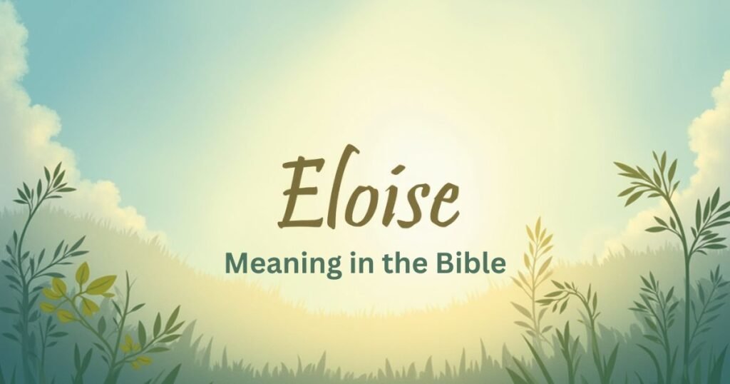 Eloise Meaning in the Bible: A Gentle Name with a Spiritual Message